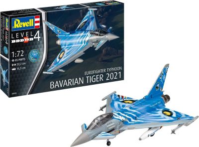 Сглобяем модел Revell самолет Eurofighter Typhoon The Bavarian Tiger 2021