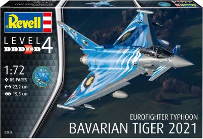 Сглобяем модел Revell самолет Eurofighter Typhoon The Bavarian Tiger 2021