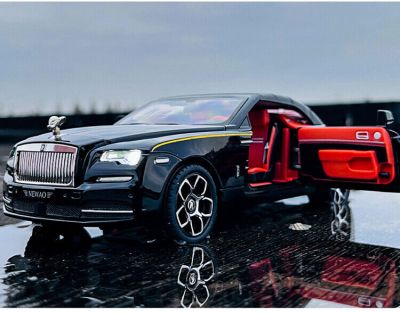 Метален автомобил Rolls Royce Phantom със звук и светлини 1/24 черен