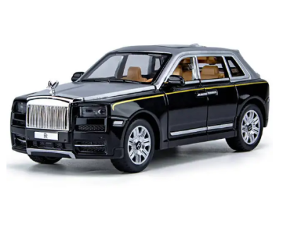 Метален автомобил Rolls Royces Cullinan със звук и светлини 1/22 черен