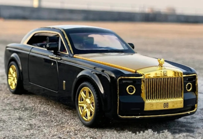 Метален автомобил Rolls-Royce Sweptail със звук и светлини 1/24 златист