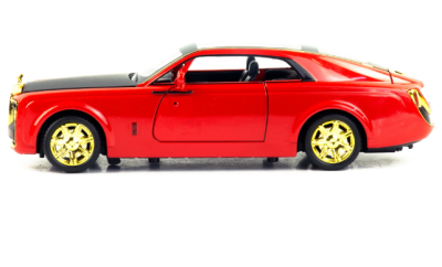 Метален автомобил Rolls-Royce Sweptail със звук и светлини 1/24 червен