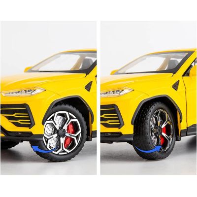 Метален автомобил Lamborghini Urus SUV със звук и светлини 1/24 ЖЪЛТ