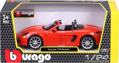 Метален автомобил Bburago Porsche 718 Boxster 1:24 Orange