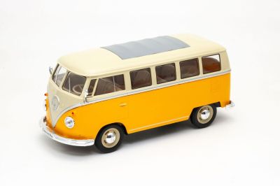 Метална кола Volkswagen Classical Bus1962 - 1/24 Welly жълт