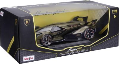 Метална колa Lamborghini V12 Vision Gran Turismo Maisto 1:18 - 36454 Green