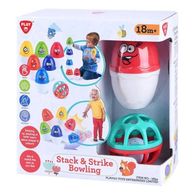Бебешки боулинг с топка дрънкалка Stack and Strike PlayGo 2834
