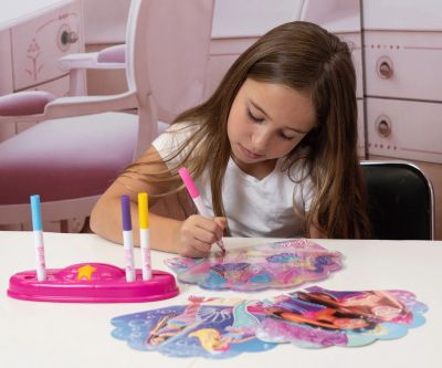 3D светеща мида за рисуване и оцветване Diamant Toys 5112E - Barbie