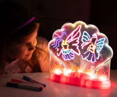 3D светеща мида за рисуване и оцветване Diamant Toys 5112E - Barbie