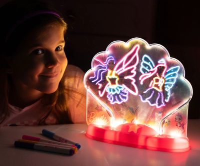 3D светеща мида за рисуване и оцветване Diamant Toys 5112E - Barbie