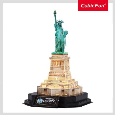 Пъзел 3D Statue of Liberty New York Night Edition с LED светлини CubicFun L536h 