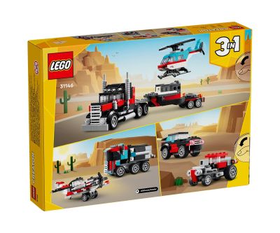 Конструктор LEGO Creator 31146 - Камион с платформа и хеликоптер 3в1