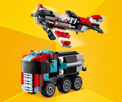 Конструктор LEGO Creator 31146 - Камион с платформа и хеликоптер 3в1