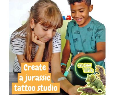 Образователна игра Татуировки с динозаври Science4you 80004342 Jurassic Tattoos - Temporary Tattoos