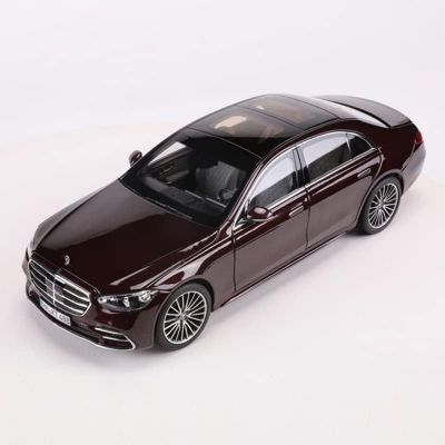 Метална кола Mercedes-Benz S-Class AMG Line 2021 Red metallic Norev 1:18 - 183804
