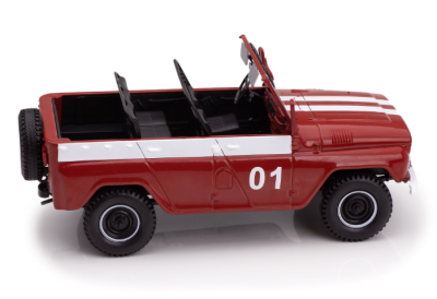Метална кола UAZ 469B in Fire Department livery 1972 Hachette ABACR064