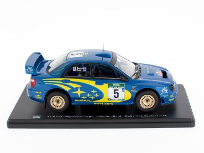 Метална кола Subaru Impreza S7 WRC Rally New Zealand 2001 Hachette 527 Burns-Reid 