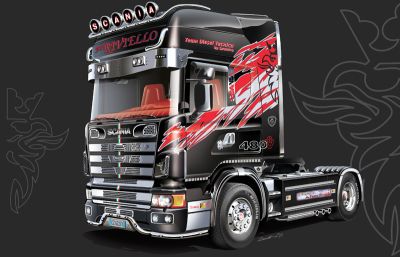 Сглобяем камион Scania 164L Topclass 1/24 ITALERI 3922