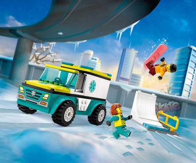 Конструктор LEGO City Great Vehicles 60403 Линейка за спешна помощ и сноубордист