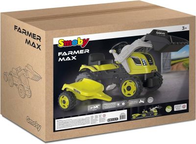 Детски трактор товарач с педали и ремарке Farmer Max Smoby 7600710132