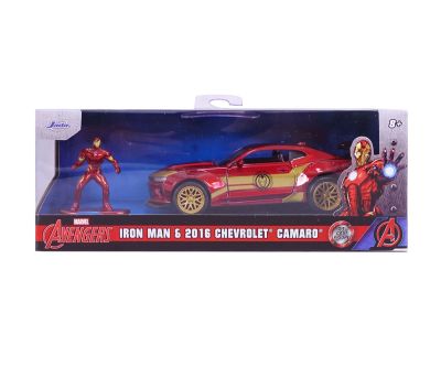 Метален автомобил Marvel Comics Chevrolet Camaro Coupe Iron Man Jada Toys 253223022 - 1/32 