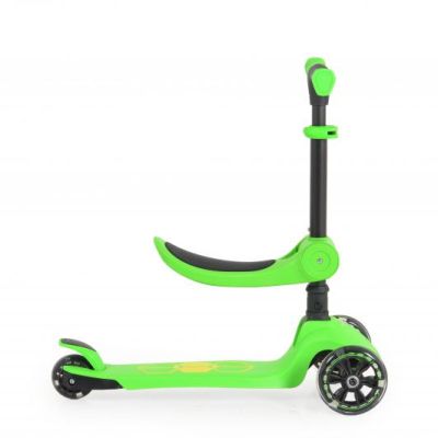 Сгъваема тротинетка със седалка Lamborghini 2В1 зелен