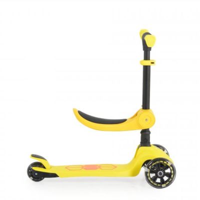 Сгъваема тротинетка със седалка Lamborghini 2В1 жълт
