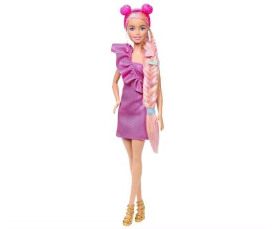 Кукла Barbie Комплект с много дълга цветна коса за прически Mattel JDC85