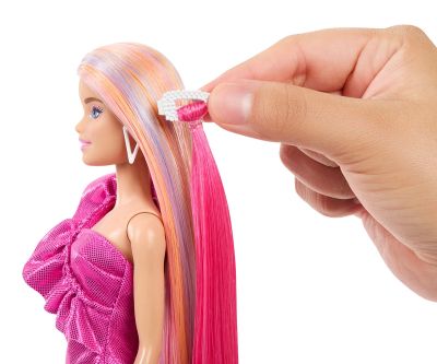 Кукла Barbie Комплект с много дълга цветна коса за прически Mattel JDC85