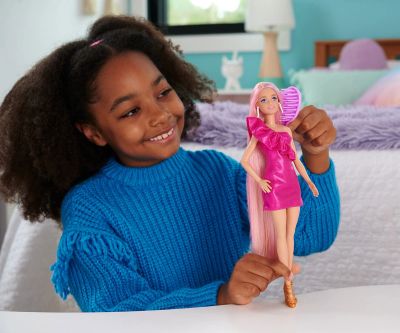 Кукла Barbie Комплект с много дълга цветна коса за прически Mattel JDC85