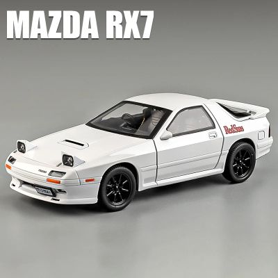 Метален автомобил Mazda RX7 със звук и светлини 1/24 бял
