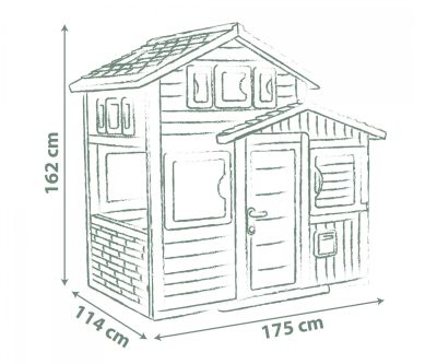 Градинска къща Playhouse Evo Friends House Smoby Life 7600810205