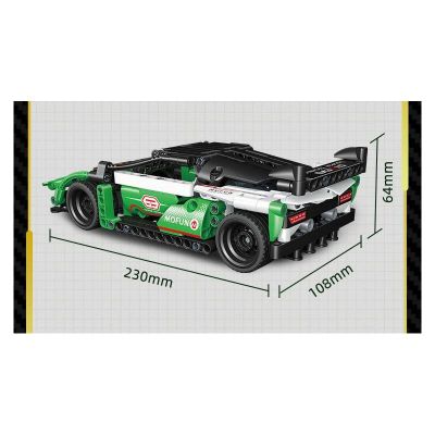Конструктор спортен автомобил CRAZY RACING GREEN SHADOW BULL EVO2 Gudi 70102