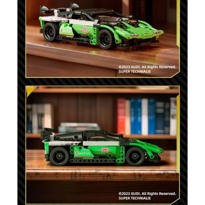 Конструктор спортен автомобил CRAZY RACING GREEN SHADOW BULL EVO2 Gudi 70102