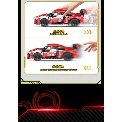 Конструктор спортен автомобил DRAG CAR GT3 BLAZING HORSE Gudi 70010