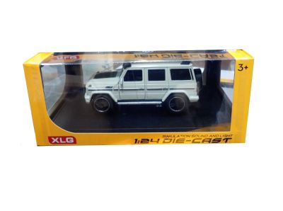 Метален джип със звук и светлини Mercedes G Class, бял 1/24