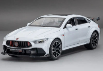 Метален автомобил Mercedes Brabus Rocket 900 със звук и светлини 1/24 бял