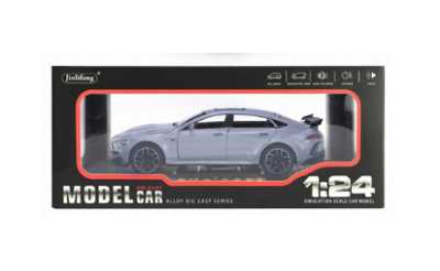 Метален автомобил Mercedes Brabus Rocket 900 със звук и светлини 1/24 сив