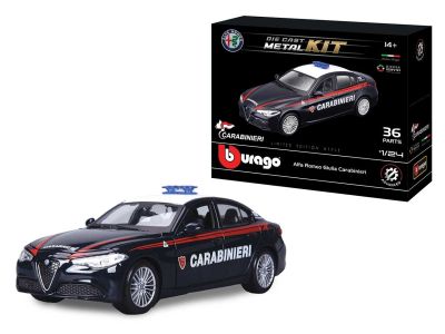 Метална кола за сглобяване Alfa Romeo Giulia Carabinieri 1:24 Burago