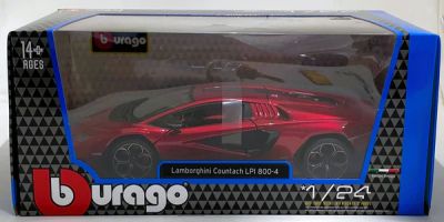 Метална кола Lamborghini Countach LPI 800-4 Bburago 1:24 red