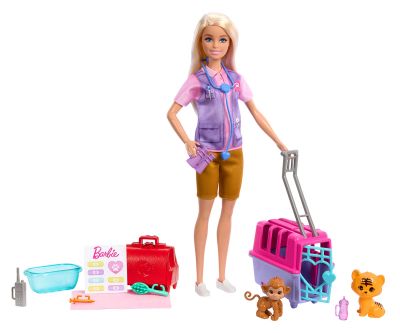 Кукла Barbie Комплект Барби с животни Mattel HRG50 