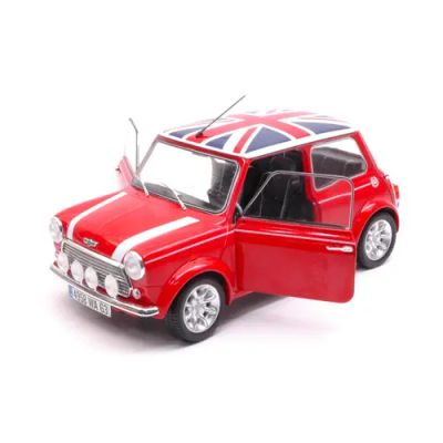 Метална кола MINI COOPER SPORT 1997 - RED + FLAG SOLIDO 1:18 - 1800604