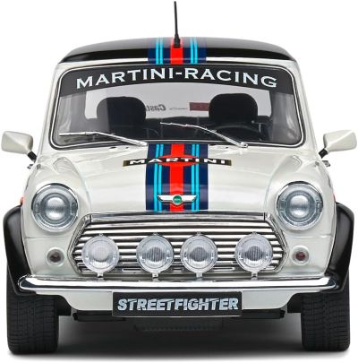 Метална кола Mini Cooper Sport Martini Evocation White 1998 SOLIDO 1:18 - 1800610