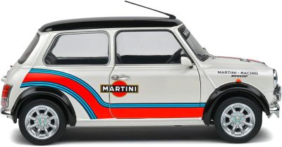 Метална кола Mini Cooper Sport Martini Evocation White 1998 SOLIDO 1:18 - 1800610