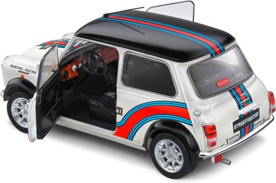 Метална кола Mini Cooper Sport Martini Evocation White 1998 SOLIDO 1:18 - 1800610