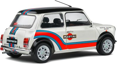 Метална кола Mini Cooper Sport Martini Evocation White 1998 SOLIDO 1:18 - 1800610
