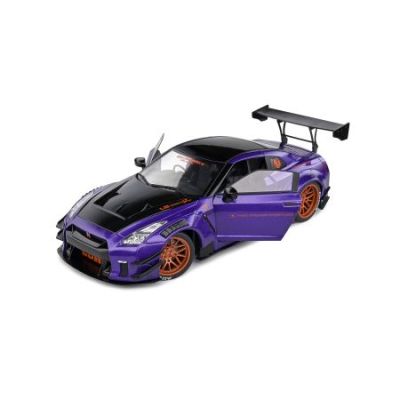 Метална кола Nissan GT-R R35 LIBERTY WALK BODY KIT 2.0 PURPLE 2022 SOLIDO 1:18 - 1805812
