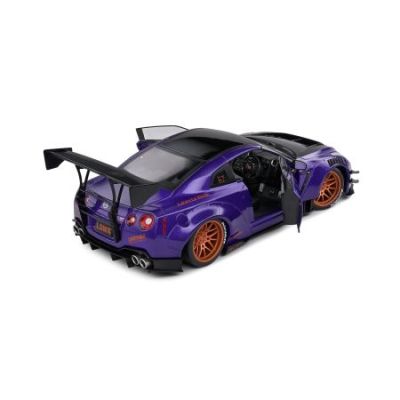 Метална кола Nissan GT-R R35 LIBERTY WALK BODY KIT 2.0 PURPLE 2022 SOLIDO 1:18 - 1805812