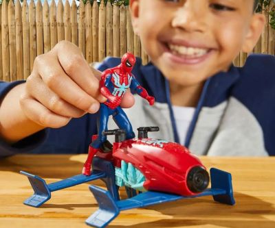 Фигурка Спайдърмен - Превозно средство изстрелващо паяжина, Spider-Man Hydro Jet Blast