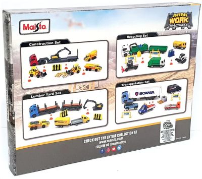 Комплект транспортни средства Scania Mini Work Machines Maisto 12630